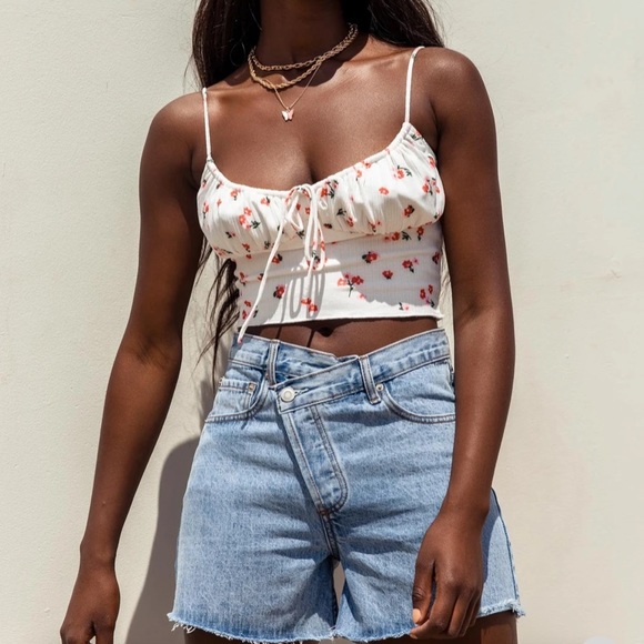 Princess Polly Pants - Princess Polly NWT denim criss cross shorts